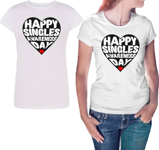 Koszulka dla singielki HAPPY SINGLES AWARENESS DAY