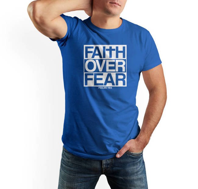 Koszulka męska FAITH OVER FEAR t-shirt wiara