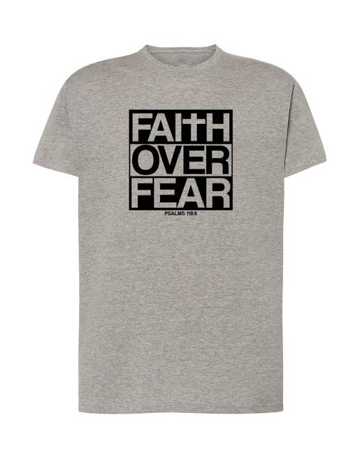 Koszulka męska FAITH OVER FEAR t-shirt wiara