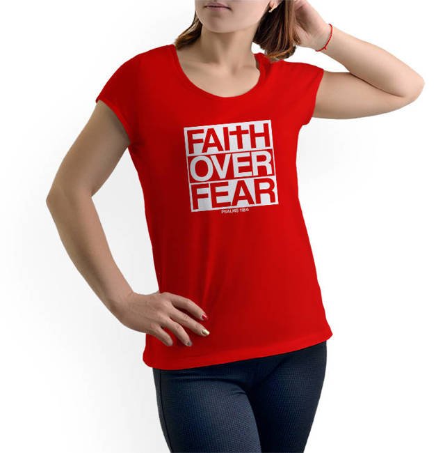 Koszulka męska FAITH OVER FEAR t-shirt wiara