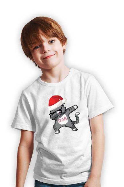 Koszulka świąteczna dziecięca KOCI DAB