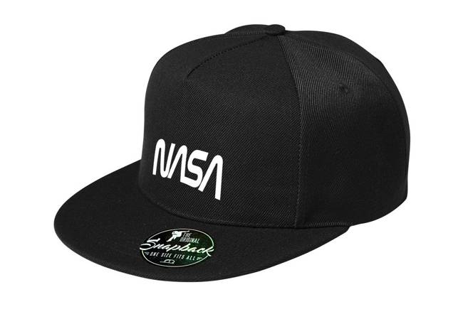MODNA czapka z daszkiem 5P RAP - NASA kolor czarny