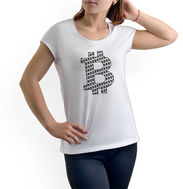 T-shirt damski BITCOIN koszulka kryptowaluty 