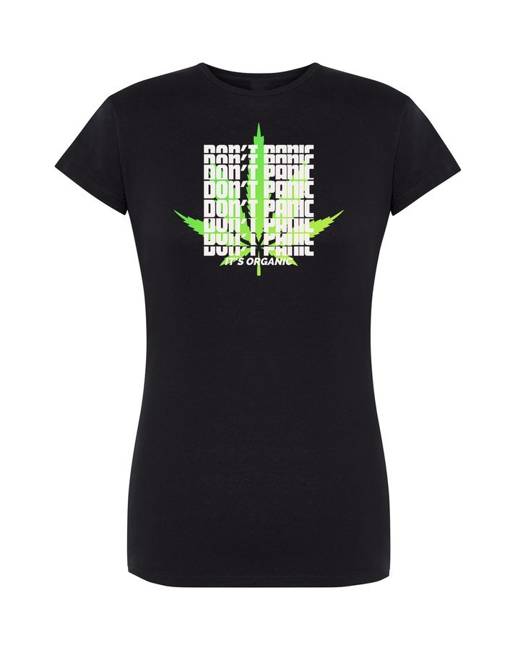 T-shirt damski DON'T PANIC koszulka CANNABIS