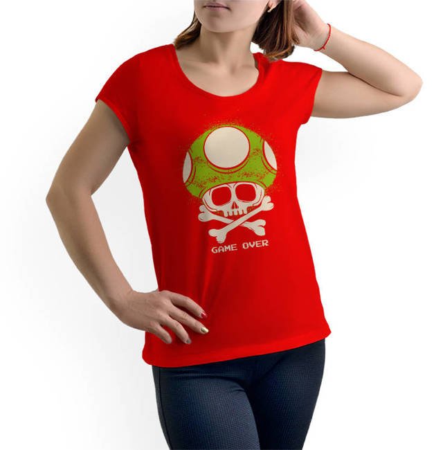 T-shirt damski Mario GAME OVER