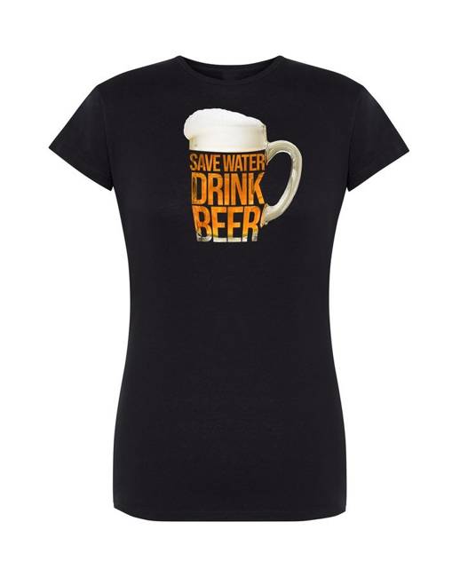 T-shirt damski SAVE WATER - DRINK BEER koszulka DLA PIWOSZKI