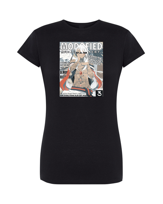 T-shirt damski czarny ANIME manga HUSBANDO koszulka