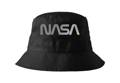 BAWEŁNIANY kapelusik NASA srebrny bucket hat KAPELUSZ czarny